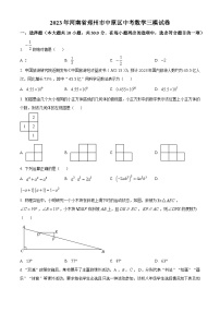 2023年河南省郑州市中原区中考数学三模模拟试题（原卷版+解析版）