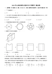 2023年山东省青岛市胶州市中考数学二模模拟试题（原卷版+解析版）