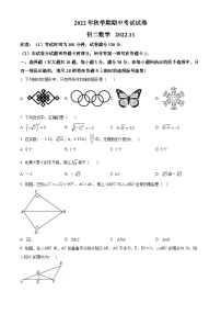 江苏省无锡市滨湖区2022-2023学年八年级上学期期中数学试题（原卷版+解析版）