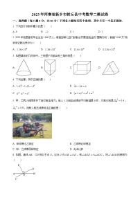 2023年河南省新乡市封丘县中考数学二模模拟试题（原卷版+解析版）