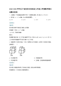 2022-2023学年辽宁省沈阳市法库县九年级上学期数学期末试题及答案