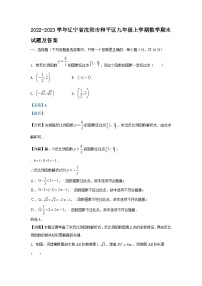 2022-2023学年辽宁省沈阳市和平区九年级上学期数学期末试题及答案