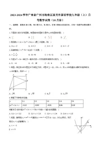2023-2024学年广东省广州市海珠区西关外国语学校九年级（上）月考数学试卷（10月份）(含解析）