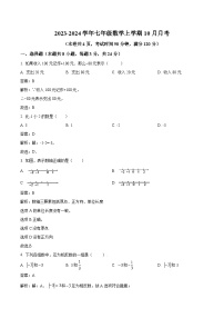 江苏省徐州市第二十九中学2023-2024学年七年级上学期10月月考数学试卷(含解析)