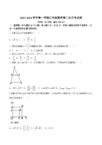 山西省大同市平城区两校2024届九年级上学期1月第二次月考数学试卷(含答案)