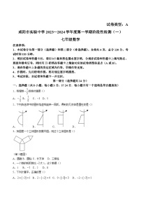 陕西省咸阳市实验中学2023-2024学年七年级上学期阶段性检测（一）数学试卷(含答案)