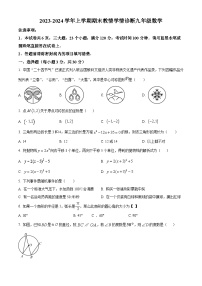河南省三门峡市陕州区2023-2024学年九年级上学期期末教情学情诊断数学试题（原卷版+解析版）