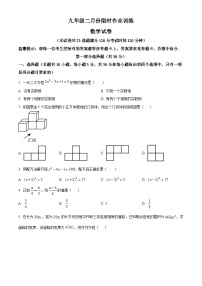 2024学年辽宁省鞍山市立山区九年级下学期2月联考（二模）数学试题（原卷版+解析版）