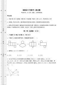 【中考特训】湖南省中考数学三模试题（含答案详解）