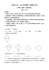 贵州省毕节市金沙县金沙县第四中学2023-2024学年九年级上学期期末数学试题（原卷版+解析版）