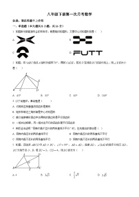 江苏省苏州市高新区实验初级中学2023-2024学年八年级下学期第一次月考数学试题（原卷版+解析版）