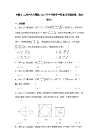 专题8 二元一次方程组 2023年中考数学一轮复习专题训练（北京专用）