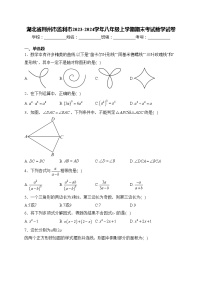 湖北省荆州市监利市2023-2024学年八年级上学期期末考试数学试卷(含答案)