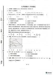 山东省临清市新华中学2023—2024学年下学期开学考试九年级数学试题