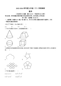 2024年辽宁省沈阳市皇姑区中考零模考试数学模拟预测题