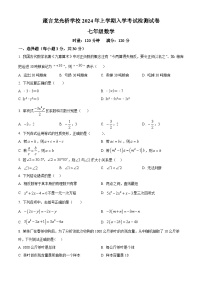 湖南省益阳市赫山区箴言龙光桥学校2023-2024学年七年级下学期开学考试数学试题（原卷版+解析版）