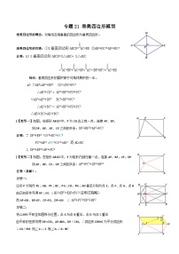 中考数学二轮复习满分突破几何模型练习专题21 垂美四边形模型（2份打包，原卷版+解析版）