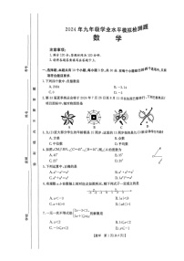 2024年广东省湛江市廉江市中考一模数学试题