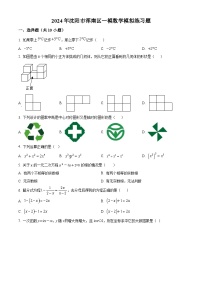 2024年辽宁省沈阳市浑南区中考数学一模模拟预测题（原卷版+解析版）