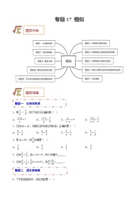 中考数学一轮复习题型归纳专练专题17 相似（2份打包，原卷版+解析版）