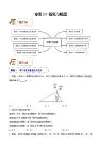 中考数学一轮复习题型归纳专练专题19 投影与视图（2份打包，原卷版+解析版）