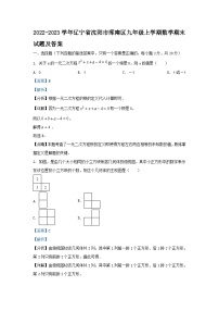 2022-2023学年辽宁省沈阳市浑南区九年级上学期数学期末试题及答案