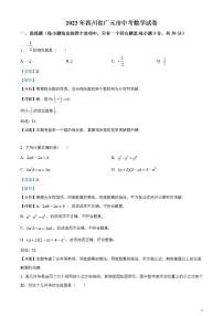 2023年四川省广元市中考数学真题（解析版）试卷