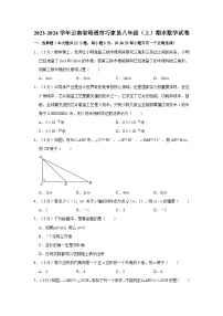 2023-2024学年云南省昭通市巧家县八年级（上）期末数学试卷（含答案）