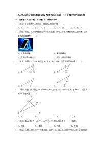 2022-2023学年海南省保亭中学八年级（上）期中数学试卷