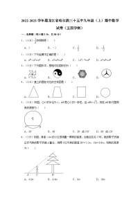 2022-2023学年黑龙江省哈尔滨三十五中九年级（上）期中数学试卷（五四学制）