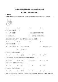 广东省东莞市瑞风实验学校2023-2024学年八年级下学期3月月考数学试卷(含答案)