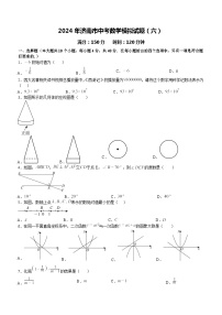 2024年山东省济南市中考数学模拟试题（六）