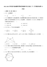 四川省成都市青羊区树德中学2022—2023学年下学期3月月考九年级数学试卷（含答案）