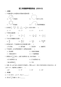 江苏省盐城市康居路教育集团2023-2024学年下学期3月八年级数学试卷（无答案）