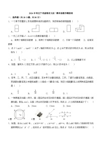 2024中考辽宁省盘锦市大洼九年级中考一模考前数学模拟卷（含答案）