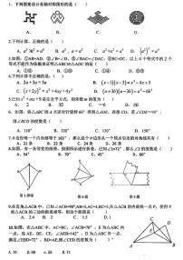 湖北省武汉市外国语学校2022-2023学年度八年级上学期期中模拟数学试题