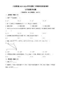 江苏省泰州市靖江市 八校联盟阶段测试2023-2024学年七年级下学期3月月考数学试题（原卷版+解析版）