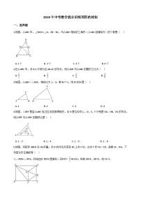 中考数学图形的相似练习
