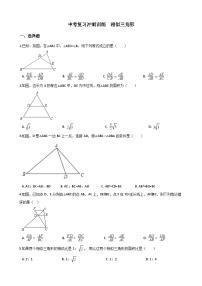 中考数学相似三角形专项训练及答案
