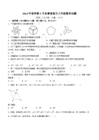 江苏省盐城市初级中学2023-2024学年八年级下学期第一次月考数学试题