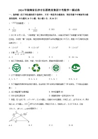 2024年湖南省长沙市长郡教育集团中考一模数学试题（原卷版+解析版）