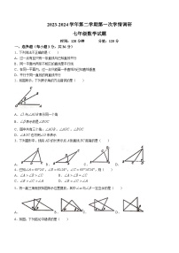 山东省聊城市东昌府区多校联考2023-2024学年七年级下学期第一次月考数学试题(无答案)