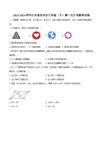 2023-2024学年江苏省苏州市八年级（下）第一次月考数学试卷（含解析）