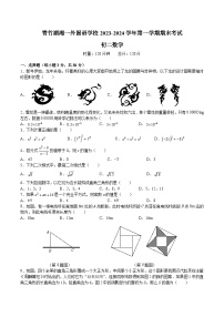 【全套精品专题】初中数学复习专题精讲 湖南省长沙市-2023-2024-1青一八上期末检测（无答案）