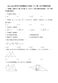 江苏省南通市2023-2024学年七年级下学期第一次月考数学试题（原卷版+解析版）