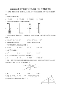 2023-2024学年广西南宁三中八年级（下）开学数学试卷（含解析）