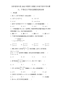 吉林省东丰县2022年数学人教版九年级下册单元综合中考专题九：不等式与不等式组模拟检测试卷