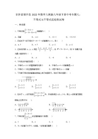 吉林省靖宇县2022年数学人教版九年级下册单元综合中考专题九：不等式与不等式组检测模拟试卷