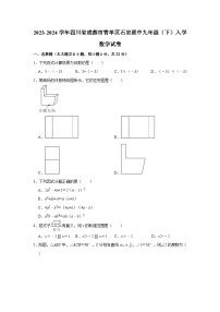 四川省成都市石室联合中学2023—2024学年下学期入学考试九年级数学试卷