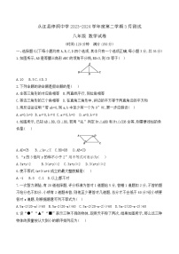 贵州省黔东南州从江县停洞中学2023-2024学年八年级下学期3月质量监测数学试卷（含答案）